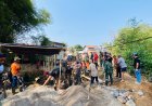 Sinergi TNI, Polri dan Masyarakat Gelar Karya Bakti Pengecoran Jembatan Merah Putih di Desa Cikeruh